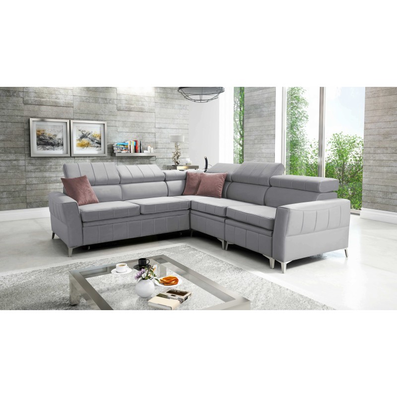 Luxus-Ecksofa Modena IV mit Schlaffunktion – Velvet, Amor Velvet 4318