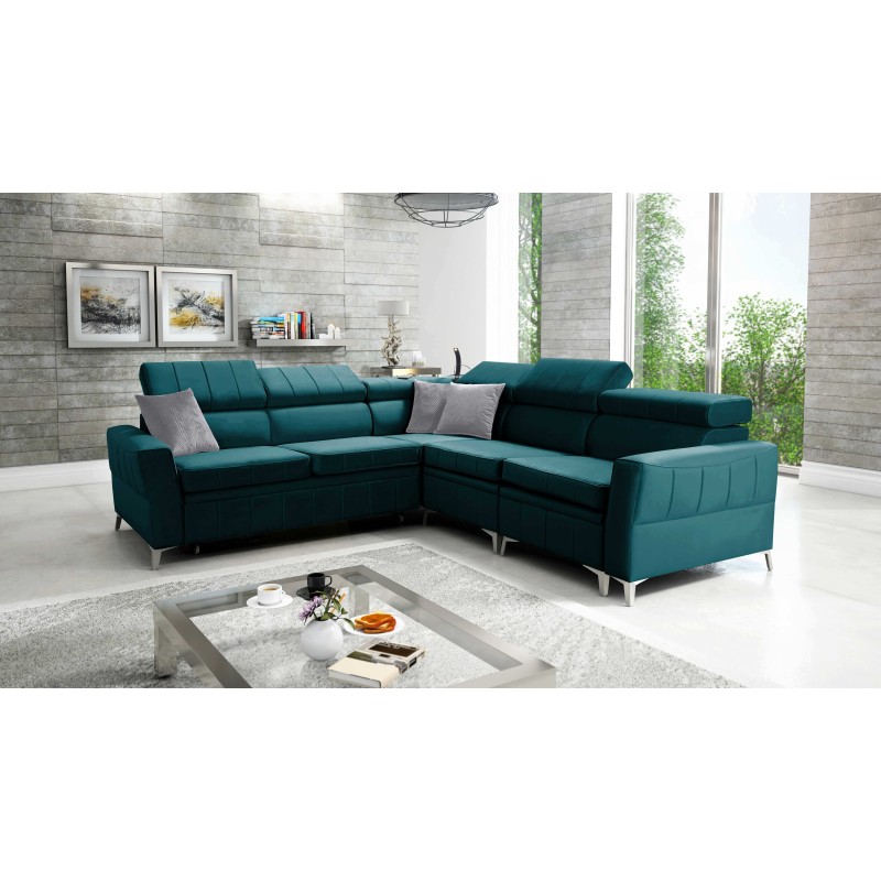 Luxus-Ecksofa Modena IV mit Schlaffunktion – Velvet, Amor velvet 4312