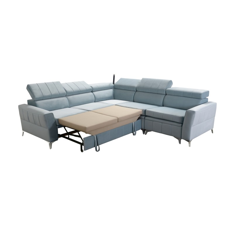 Sofá Esquinero de Lujo Modena IV con función para dormir – Terciopelo, Amor velvet 4309