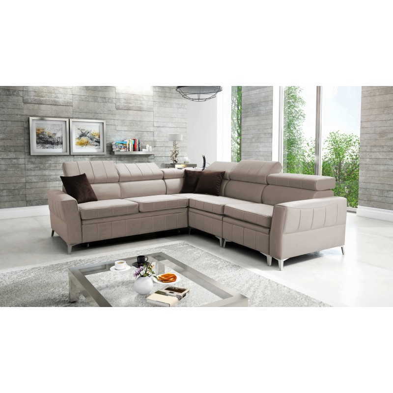 Luksusowy Narożnik Modena IV z funkcją spania – Velvet, Amor velvet 4301