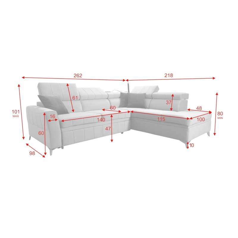 Modena III Ecksofa mit Schlaffunktion - Luxuriös und funktional | [NAZWA SKLEPU]