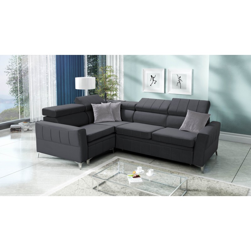 Modena II Ecksofa mit Schlaffunktion im Stoff Velvet, Amor Velvet 4321 | Perfekte Kombination aus Stil und Funktionalität