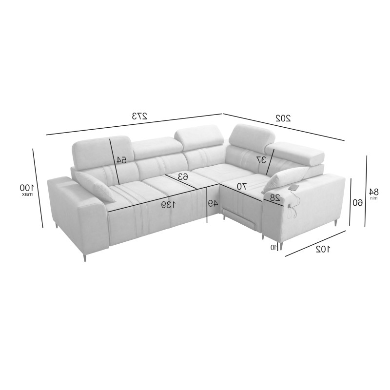 Verona II Mix Corner Sofa with Sleeping Function and Manual Recline | Your Oasis of Comfort