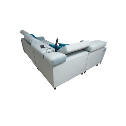 Esquinero Modena II con función de cama en tela Velvet, Amor velvet 4309 | La combinación perfecta de estilo y funcionalidad