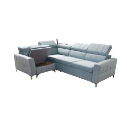 Modulsofa Modena II mit Schlaffunktion im Samtstoff, Amor velvet 4308 | Die perfekte Kombination aus Stil und Funktionalität