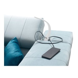 Modena II Corner Sofa with Sleeping Function in Velvet Fabric, Amor Velvet 4303 | The perfect combination of style and functiona