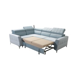 Narożnik Modena II z funkcją spania w tkaninie Velvet, Amor velvet 4301 | Idealne połączenie stylu i funkcjonalności