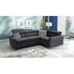 Modena II corner sofa with sleeping function in Velvet fabric, Amor velvet 4321 | The perfect combination of style and functiona