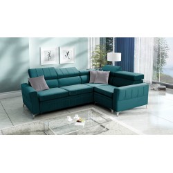 Narożnik Modena II z funkcją spania w tkaninie Velvet, Amor velvet 4312 | Idealne połączenie stylu i funkcjonalności