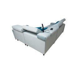 Narożnik Modena II z funkcją spania w tkaninie Velvet, Amor velvet 4309 | Idealne połączenie stylu i funkcjonalności