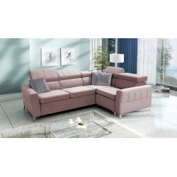 Modulsofa Modena II mit Schlaffunktion im Samtstoff, Amor velvet 4308 | Die perfekte Kombination aus Stil und Funktionalität
