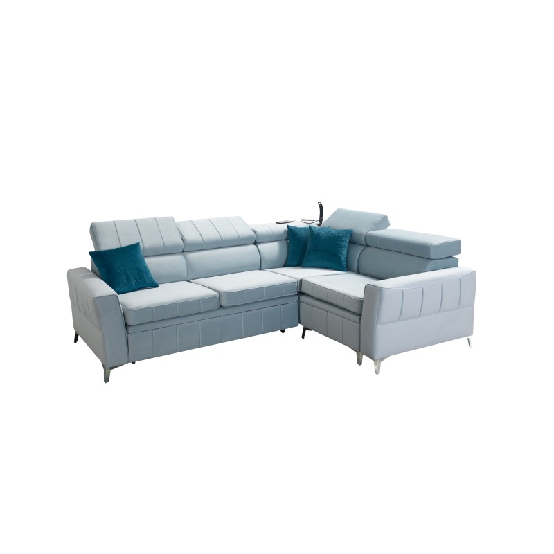 Modulsofa Modena II mit Schlaffunktion im Samtstoff, Amor velvet 4308 | Die perfekte Kombination aus Stil und Funktionalität
