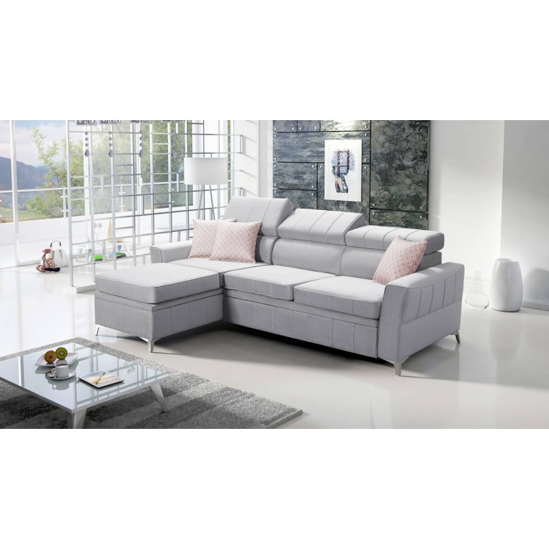 Modena I Corner Sofa with Sleeping Function - Velvet, Amor Velvet 4318 | Your Comfort Zone