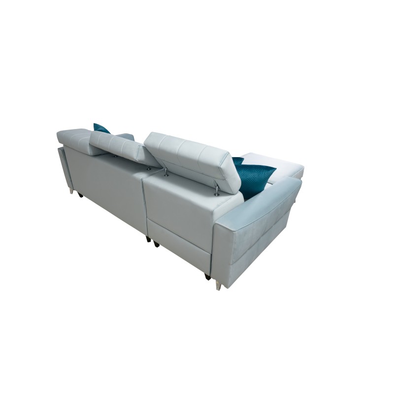 Modena I Corner Sofa with Sleeping Function - Velvet, Amor Velvet 4303 | Your Place of Comfort