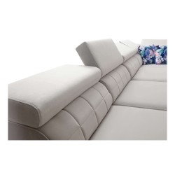 Zetta IX Corner Sofa with Sleeping Function and Bar - Velvet, Jaguar 2162 | Luxurious and Functional Furniture