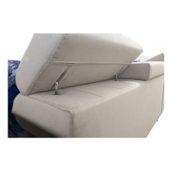 Zetta IX Corner Sofa with Sleeping Function and Bar - Velvet, Jaguar 2162 | Luxurious and Functional Furniture