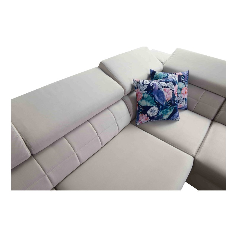 Ecksofa Zetta IX mit Schlaffunktion und Bar - Velvet, Jaguar 2162 | Luxuriöses und funktionales Möbelstück