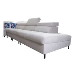 Zetta IX Corner Sofa with Sleeping Function and Bar - Velvet, Jaguar 2162 | Luxurious and Functional Furniture