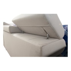 Sofá esquinero Zetta IX con función de cama y bar - Velvet, Jaguar 2162 | Mueble lujoso y funcional