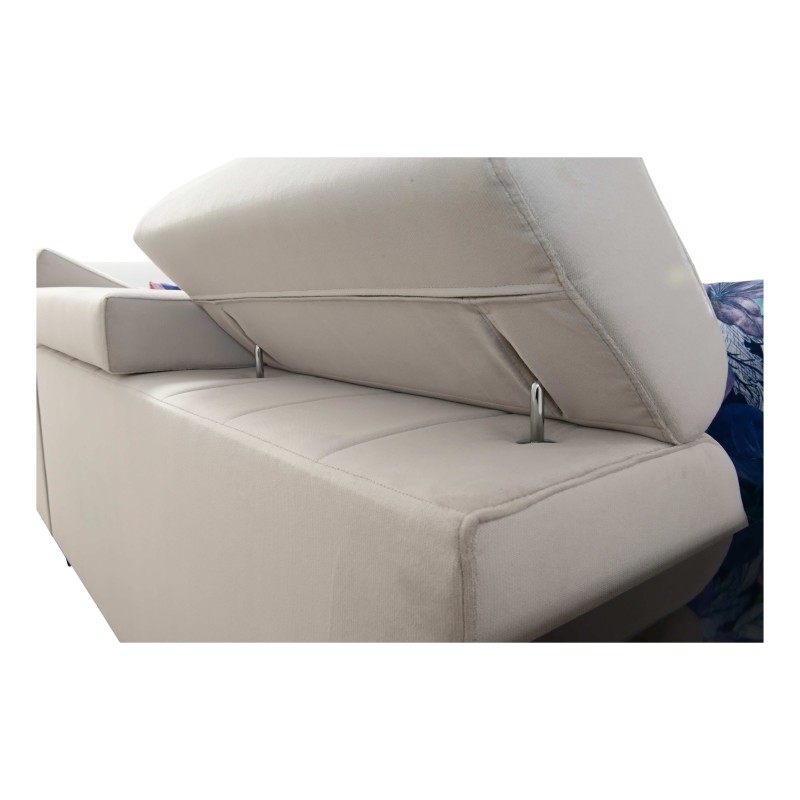 Ecksofa Zetta IX mit Schlaffunktion und Bar - Velvet, Jaguar 2162 | Luxuriöses und funktionales Möbelstück