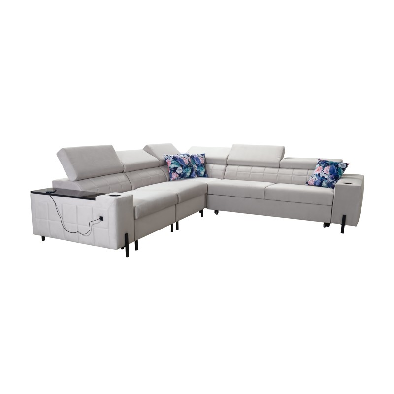 Zetta IV Corner Sofa with Velvet, Jaguar 2183 - Luxury and Comfort Within Your Reach