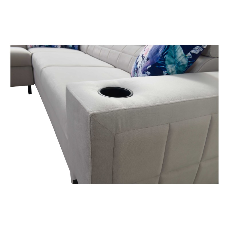 Zetta IV Corner Sofa with Velvet, Jaguar 2183 - Luxury and Comfort Within Your Reach
