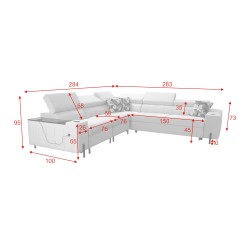 Zetta IV Corner Sofa with Velvet, Jaguar 2180 - Luxury and Comfort Within Your Reach