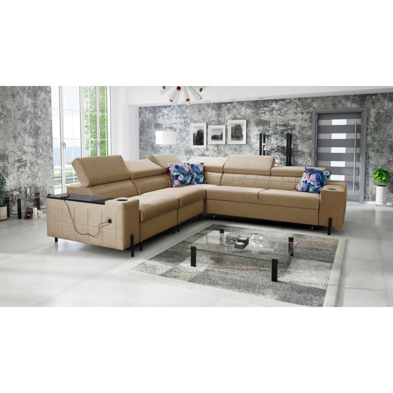 Zetta IV Corner Sofa with Velvet, Jaguar 2176 - Luxury and Comfort Within Your Reach