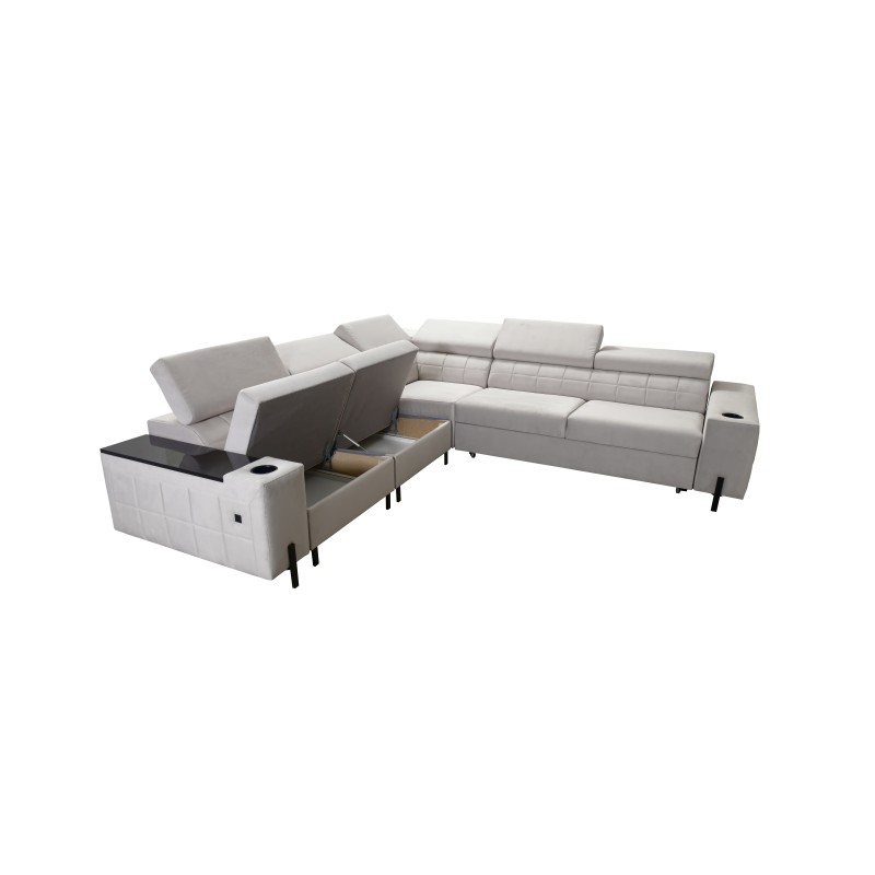 Zetta IV Corner Sofa with Velvet, Jaguar 2171 - Luxury and Comfort Within Your Reach