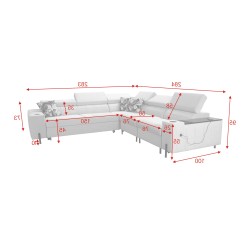 Zetta IV Corner Sofa with Velvet, Jaguar 2183 - Luxury and Comfort Within Your Reach