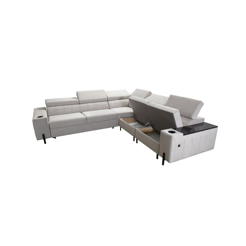 Zetta IV Corner Sofa with Velvet, Jaguar 2171 - Luxury and Comfort Within Your Reach