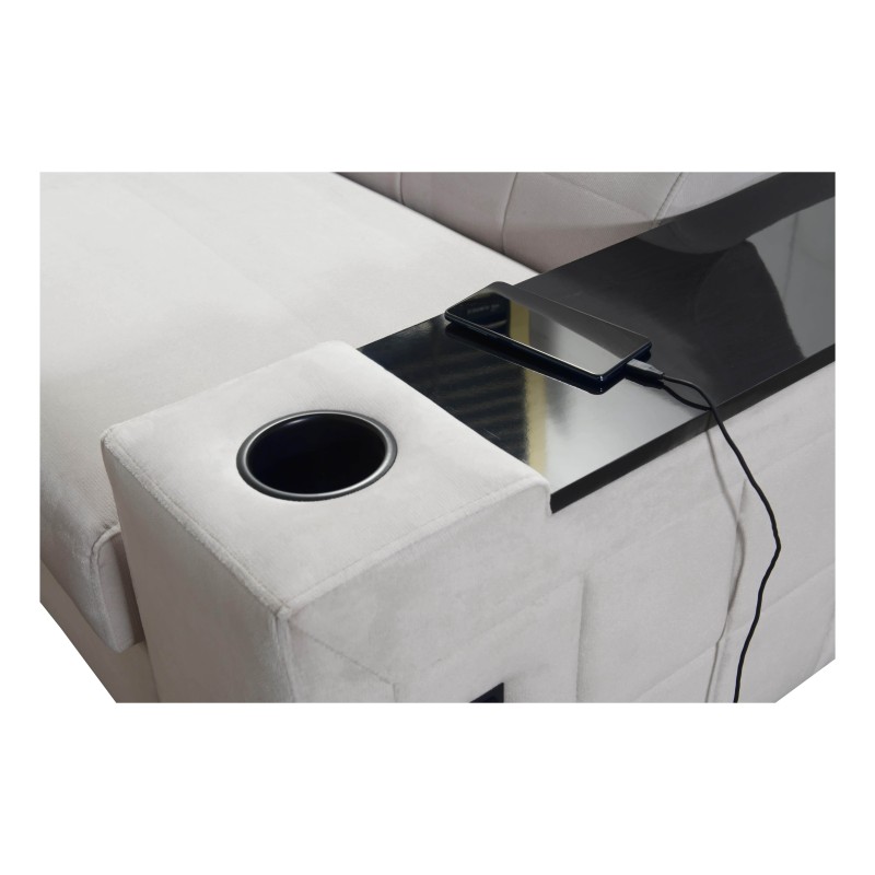 Esquina Zetta III con función para dormir y puerto USB - Velvet, Jaguar 2175
