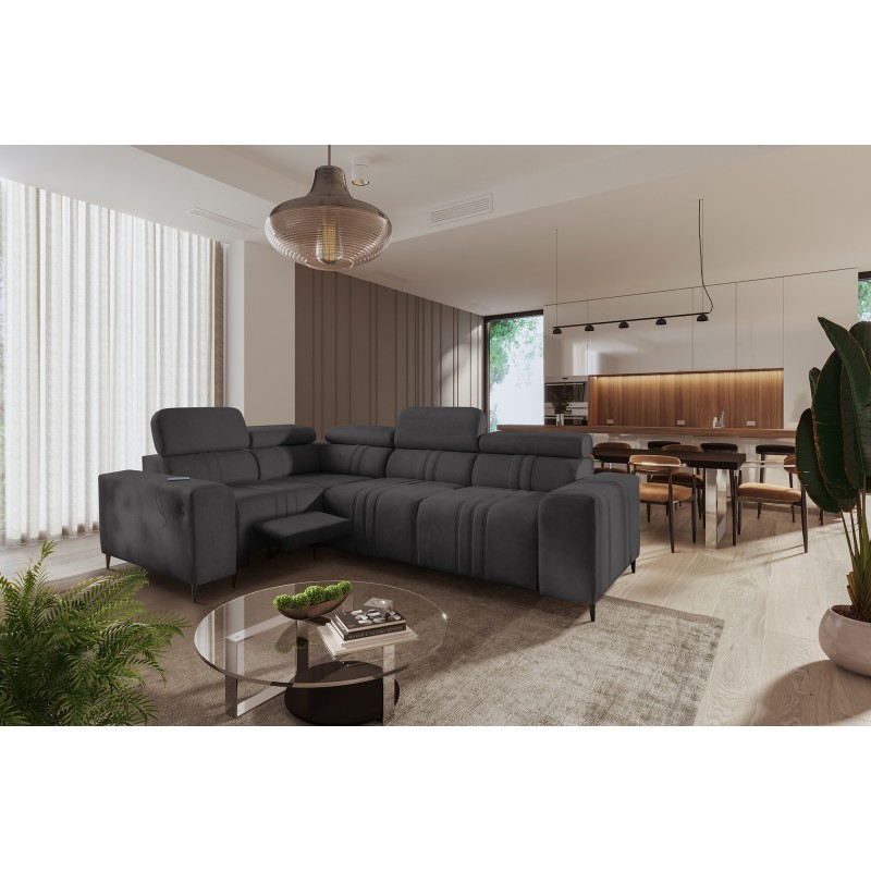 Verona II Mix Ecksofa mit Schlaffunktion und manueller Relaxfunktion | Ihre Komfortoase