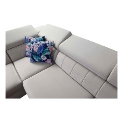 Zetta III corner sofa with sleeping function and USB port - Velvet, Jaguar 2167