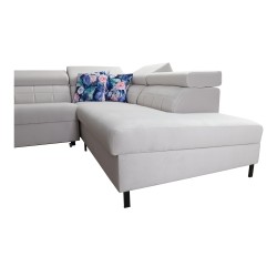 Zetta III corner sofa with sleeping function and USB port - Velvet, Jaguar 2167