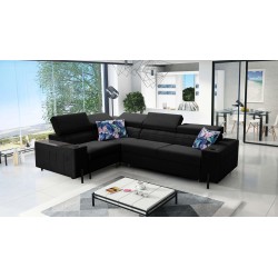 Esquinero Zetta II con función de cama, bar, compartimento para ropa de cama y puerto USB - Velvet, Jaguar 2183