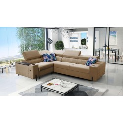 Ecksofa Zetta II mit Schlaffunktion, Bar, Bettkasten und USB-Anschluss - Velvet, Jaguar 2176
