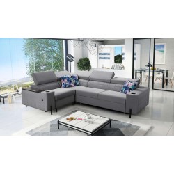 Ecksofa Zetta II mit Schlaffunktion, Bar, Bettkasten und USB-Anschluss - Velvet, Jaguar 2167