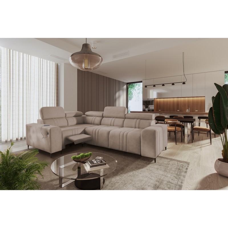 Esquina Verona II Mix con función de dormir y relajación manual | Tu oasis de confort