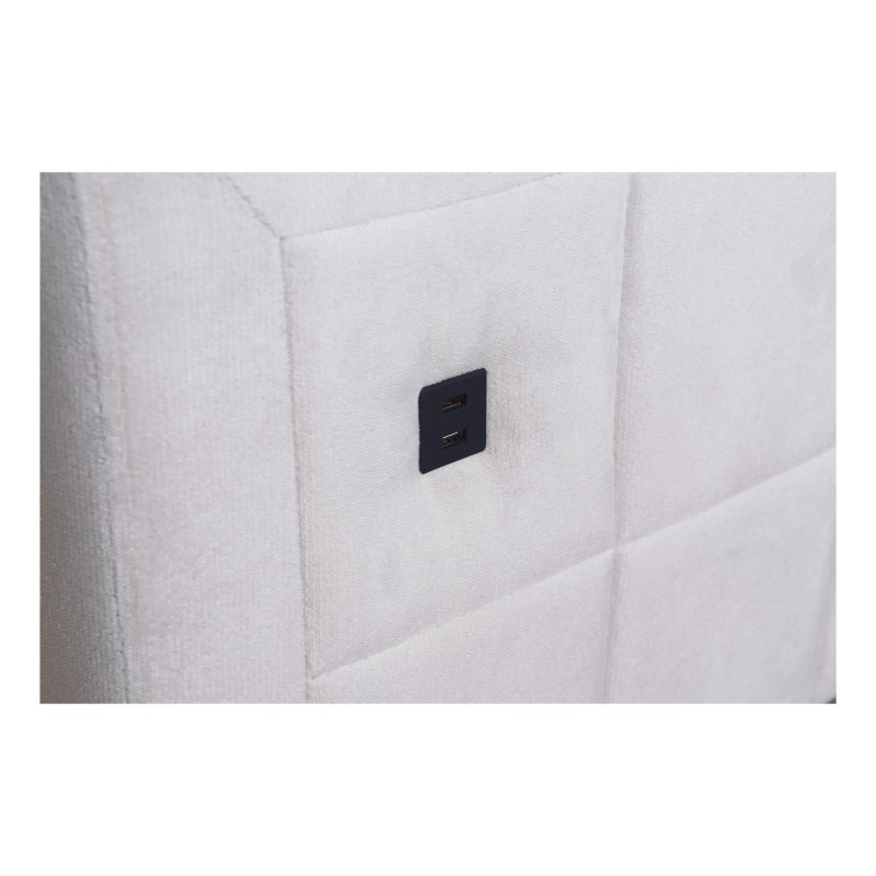 Sofá esquinero Zetta II con función de cama, bar, compartimento para ropa de cama y puerto USB - Velvet, Jaguar 2180