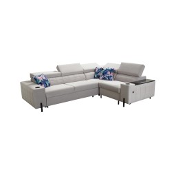Ecksofa Zetta II mit Schlaffunktion, Bar, Bettkasten und USB-Anschluss - Velvet, Jaguar 2167