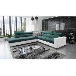 Arco VIII Ecksofa mit Schlaffunktion, verstellbare Kopfstützen tka