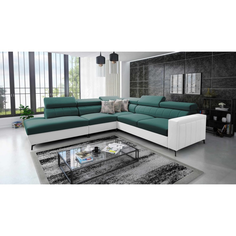 Arco VIII Ecksofa mit Schlaffunktion, verstellbare Kopfstützen tka