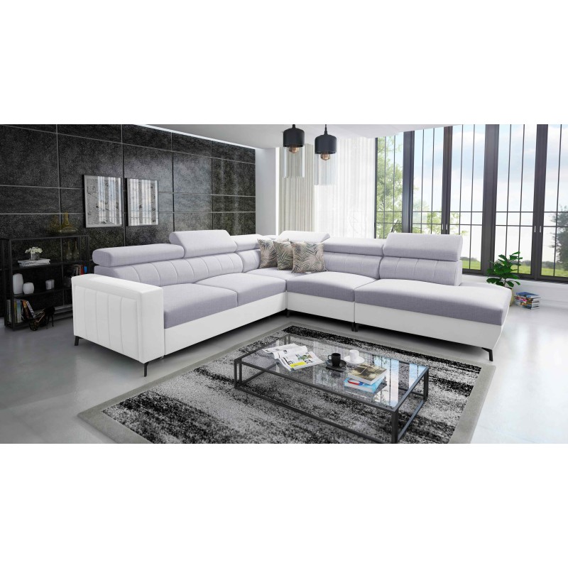 Arco VIII Ecksofa mit Schlaffunktion, verstellbare Kopfstützen tka