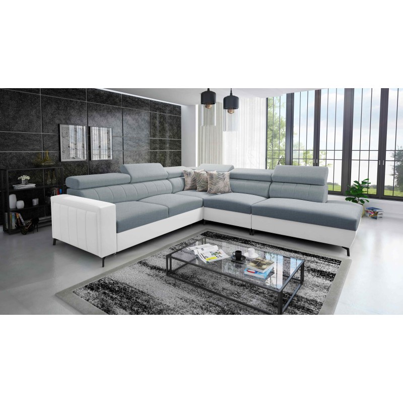 Arco VIII Ecksofa mit Schlaffunktion, verstellbare Kopfstützen tka