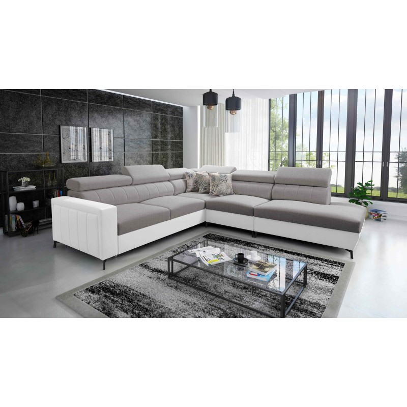 Arco VIII Ecksofa mit Schlaffunktion, verstellbare Kopfstützen tka