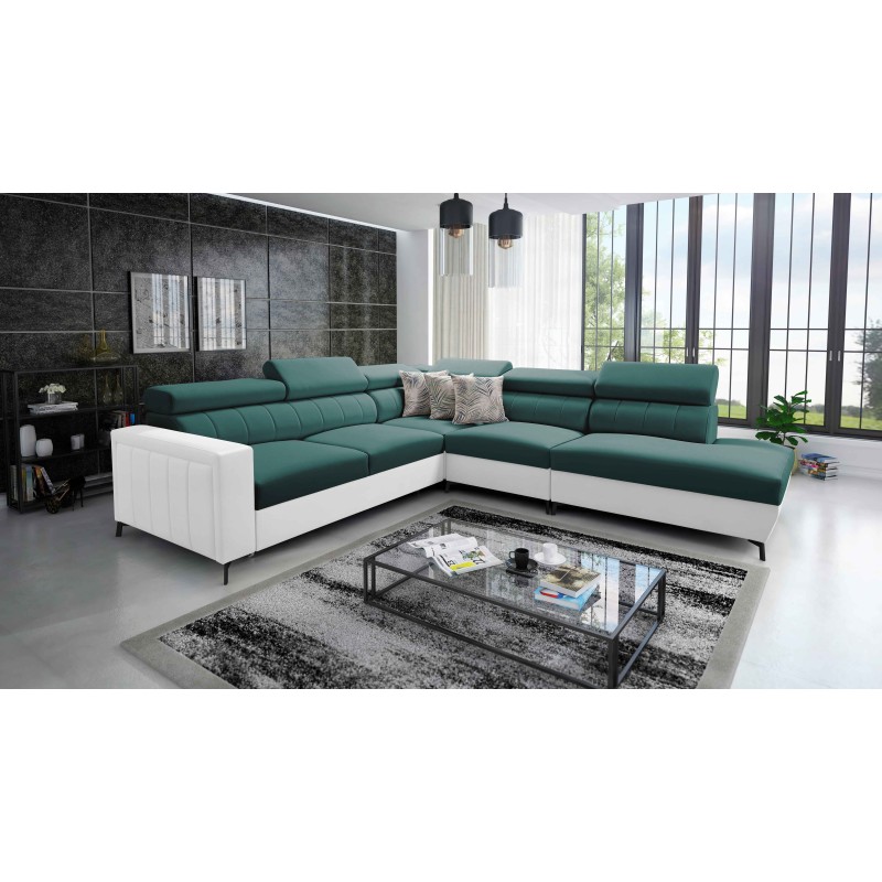 Arco VIII Ecksofa mit Schlaffunktion, verstellbare Kopfstützen tka