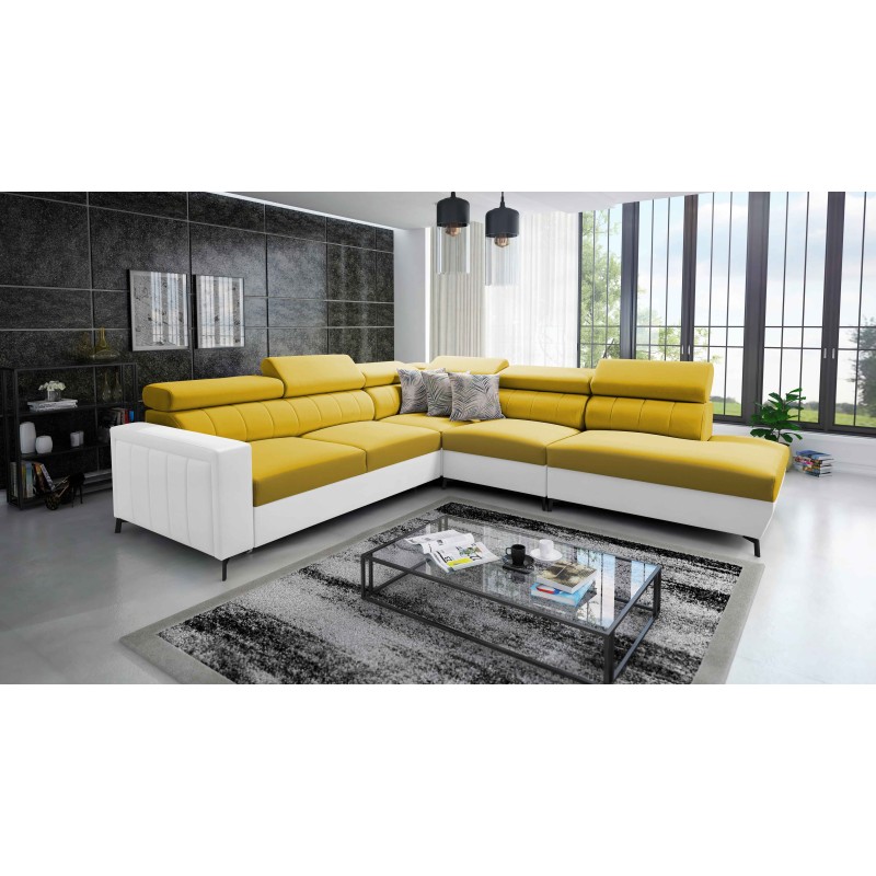 Arco VIII Ecksofa mit Schlaffunktion, verstellbare Kopfstützen tka