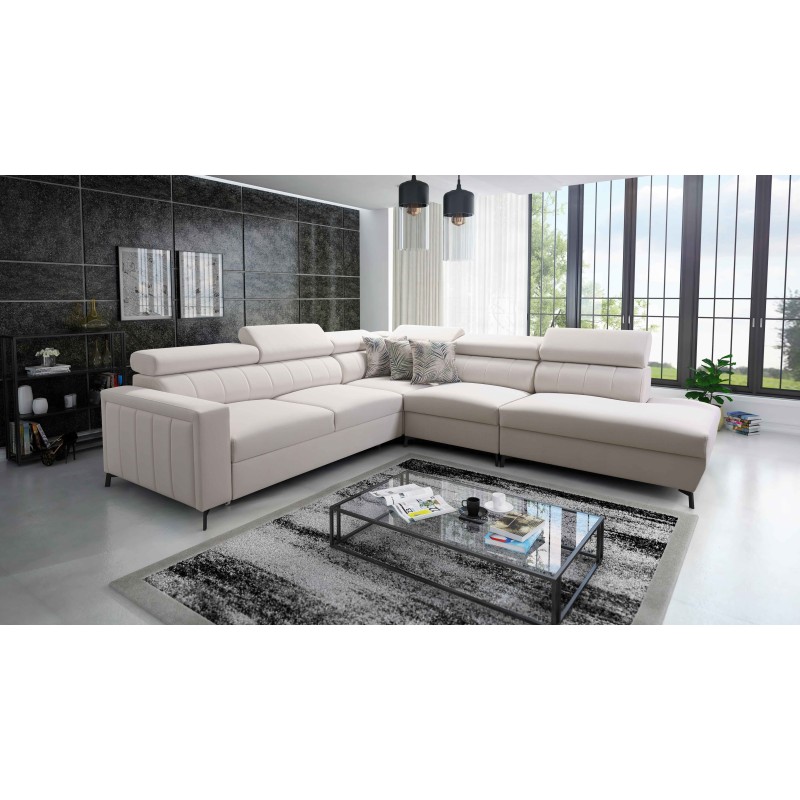 Arco VIII Ecksofa mit Schlaffunktion, verstellbare Kopfstützen tka