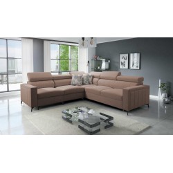 Arco IV Corner Sofa with Sleeping Function, Plecionka Fabric, Sawana 25 - Elegance and Functionality